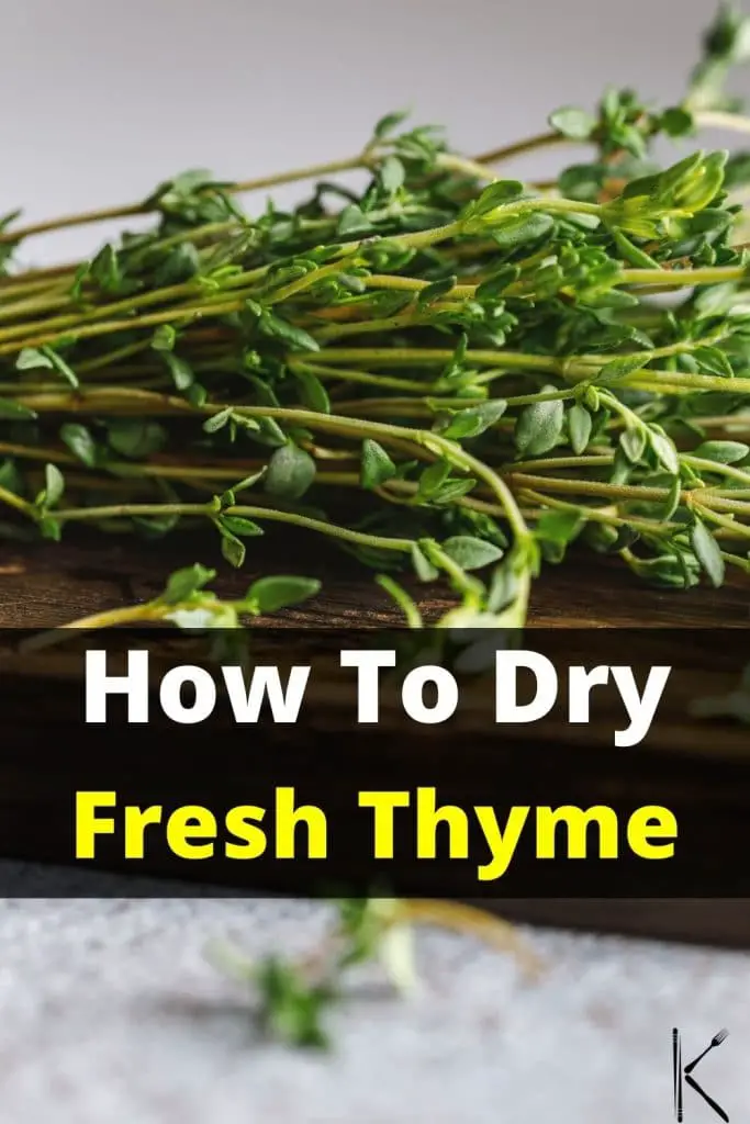 drying fresh thyme